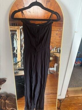 Rue21 Black Strapless Wide-Leg Jumpsuit
